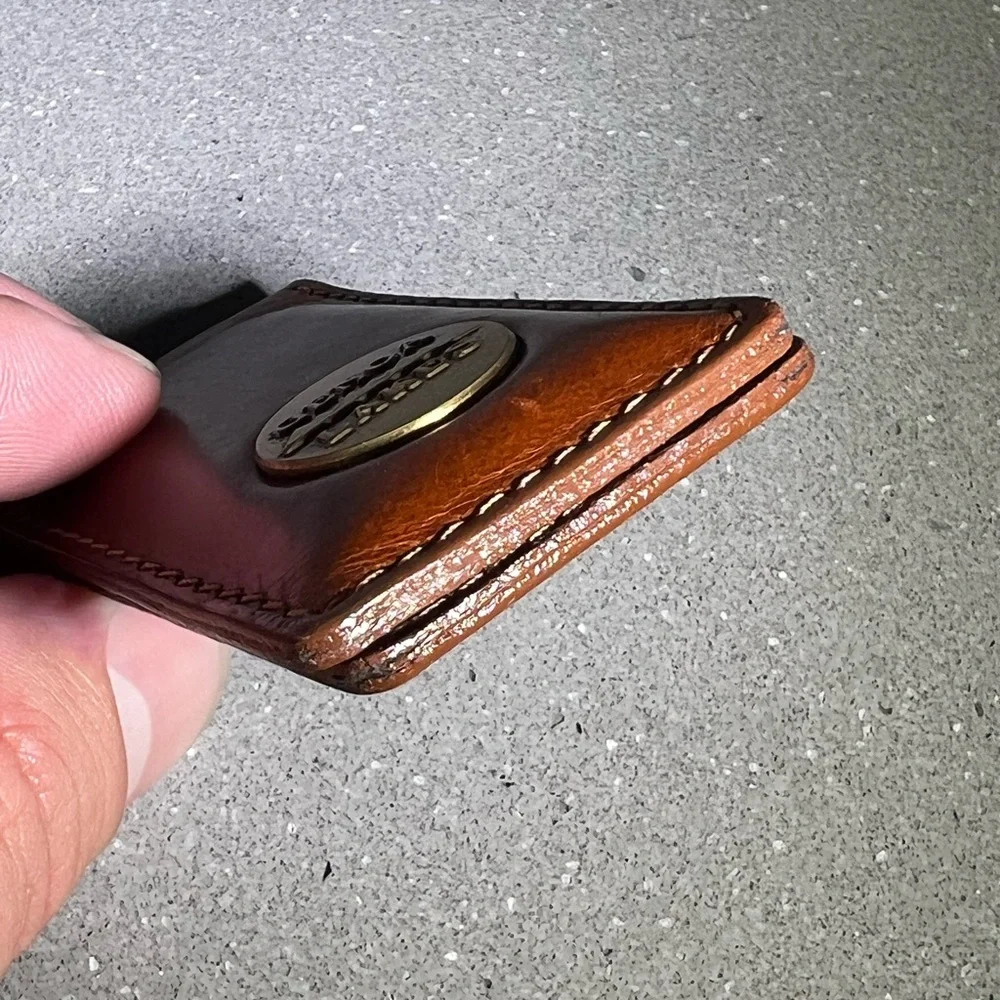 Genoa Lakes Leather Magnetic Money Clip Made In USA